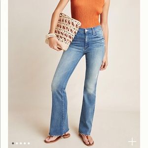 MOTHER Cropped Flared Jeans